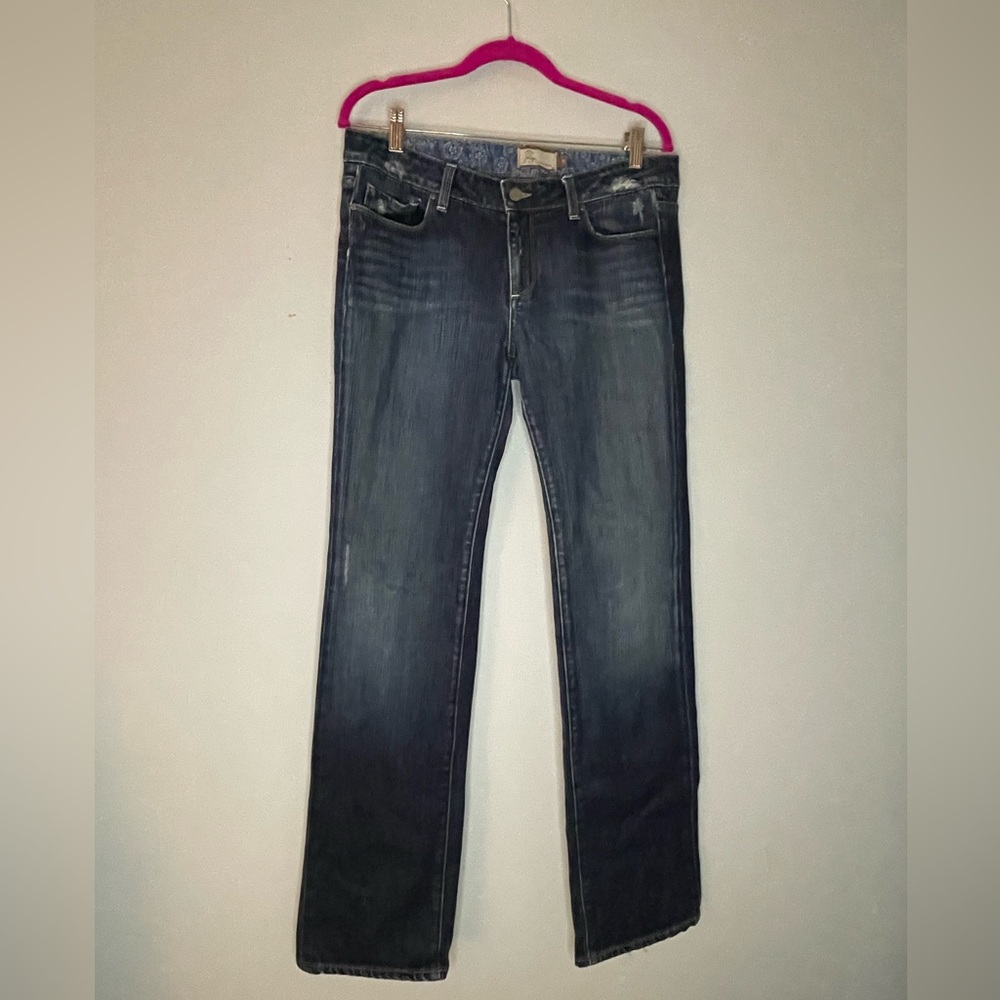 PAIGE melrose straight leg jean, distressed, size 31